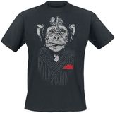 Tierisch Beestachtig Mafia Ape Heren T-shirt - zwart - 4XL