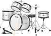 VEVOR Drumset 5-Delig Drumstel voor Kinderen met 16-Inch (40,6 Cm) Bastrommel Zilver