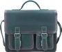 Greenburry Aktetas leer 39 cm dark green