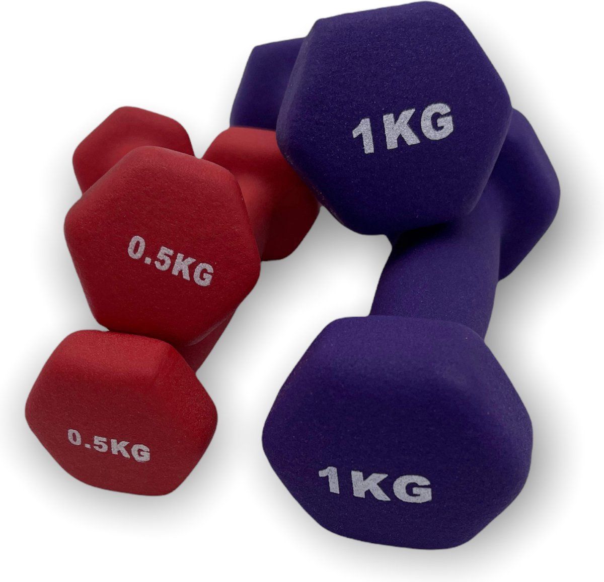 Padisport dumbbell set 0,5 en 1 kg - fitness - gewicht - set - 0,5 + 1 kg - 2x0,5kg, 2x1kg