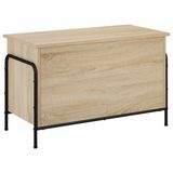 vidaXL Opbergbox Sonoma Eiken 80 x 40 x 49,5 cm Bewerkt hout