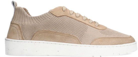 Manfield Beige Knit Fabric Sneakers Heren Maat 41
