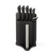 Maestro MR-1413-BLACK Set de couteaux de 8 pièces, y compris couteau de chef, couteau à pain, couteau d'office, planche à découper et bloc à couteaux, lame en acier inoxydable, manche noir