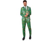 Suitmeister Christmas Green Tree - Light Up - Heren Pak - Kerst - Groen - Maat M