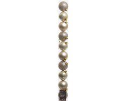 Merkloos / Sans marque Decoris Kerstballen - 10 stuks - Kunststof - 6cm - Champagne