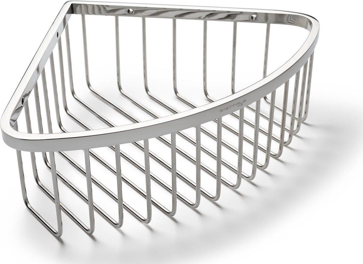 Sagittarius One 80S1 Doucherek Hoek - Gepolijst RVS - Douchemandje 8cm Diep - Chroom