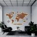 LosokaWood Carte du monde murale décorative avec rétroéclairage LED 3D Wzór I