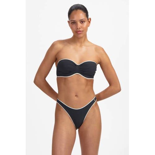 Beachlife high leg bikinibroekje zwart/ecru