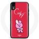 Maniacase Etui voor Iphone XS BTS Bangtan Boys BT21 Cooky Rode Achtergrond