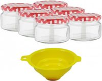 Merkloos Inmaakglas, weckpot, 230 ml, inclusief trechter, 250ml
