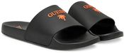 GUESS Palma Slide heren, Jet zwart., 44 EU