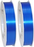 Merkloos 2x XL Hobby/decoratie blauwe kunststof sierlinten 2,5 cm/25 mm x 91 meter