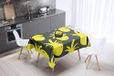 Bonamaison Tafelkleed, Anti-Mold, Sneldrogend, Waterdicht, 100% Polyester Tafellaken, Neon Geel, Rook, 140 x 140 Cm