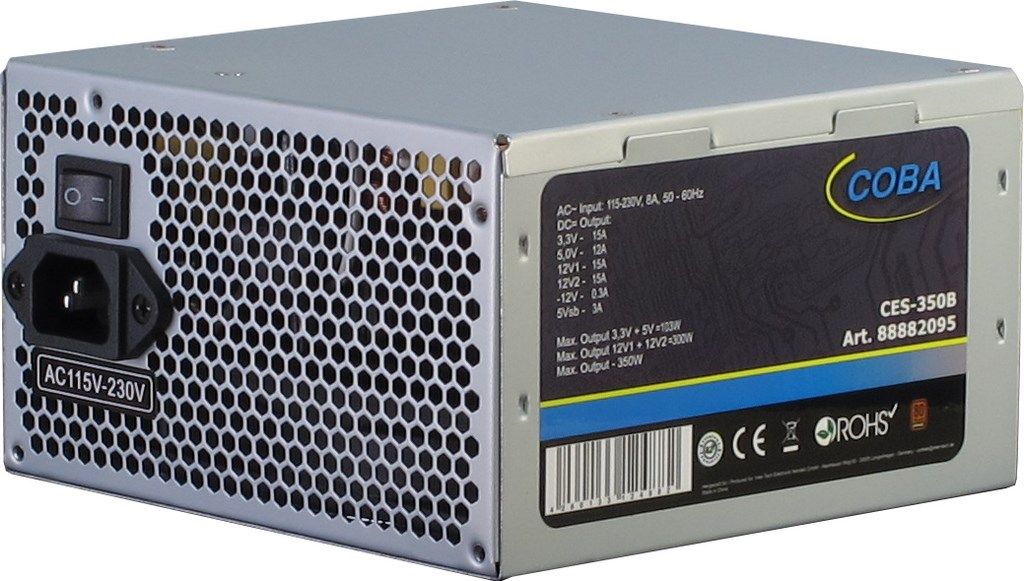 Inter-Tech Coba CES-350B - Voeding - Zilver
