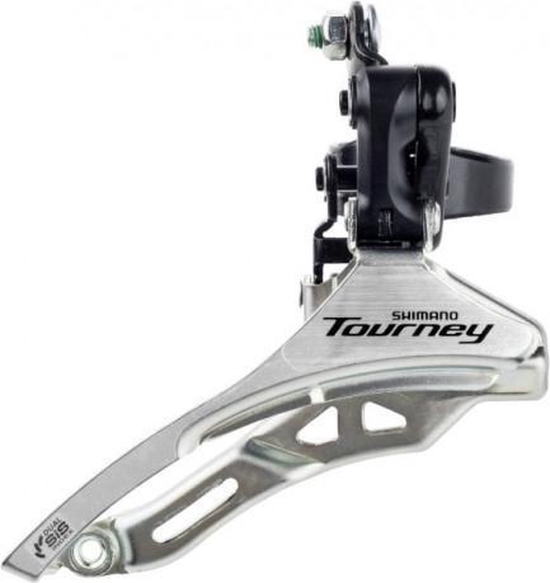 Shimano Tourney FD-TY300 Voorderailleur Klem hoog 3x6-/7-speed Top Pull, black/silver