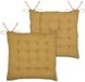 Stof Textile coussin de siège Coline - 2x - ocre - 38 x 38 x 4 cm