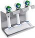 Portebrosse à dents avec plateau égouttoir pour 3 brossettes