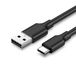 Ugreen - kabel - USB - USB Type C - 480 Mbps - 3 A - 1,5 m - zwart - (US287-60117)