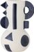 Bloomingville vaas Graphica blauw