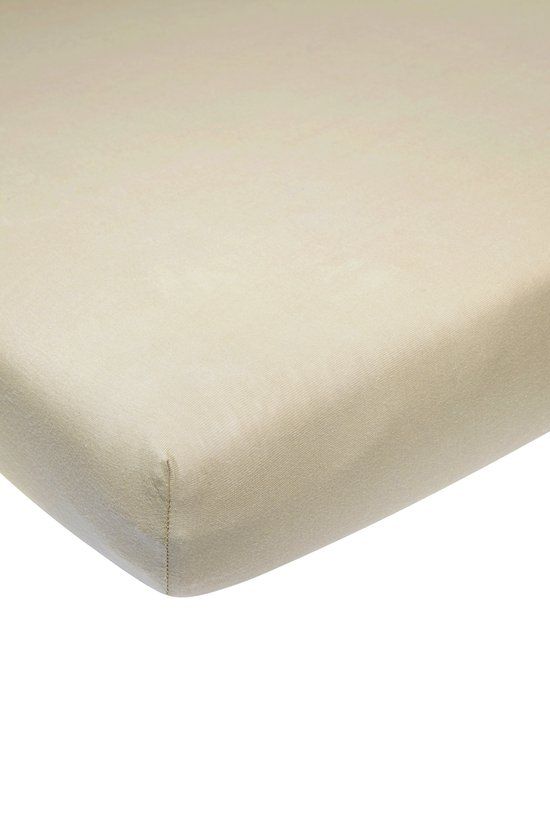 Meyco Home Uni hoeslaken eenpersoonsbed - sand - 90x200cm