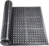 ANRO Rubberen Deurmat Zwart 90x150cm