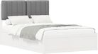 vidaXL Bedframe met Gevoerde Hoofdbord Lichtgrijs 120 x 200 cm