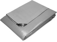 ECD Germany Dekzeil Doekzeil met zeilogen 8x10 m 260g/m² Grijs