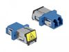 Delock Glasvezeladapter LC/LC Duplex Single-mode Blauw