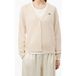 Lacoste Gilet ajusté femme écru, Uni