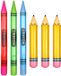 Sans marque Lot de 6 Crayons de couleur gonflables - Gros ballons - Couleurs néon