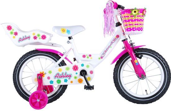 Volare Ashley Kinderfiets - Meisjes - 14 inch - Wit