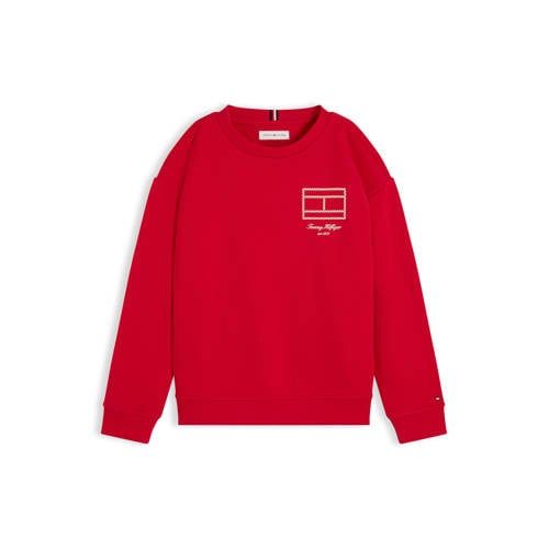Tommy Hilfiger sweater met print - rood