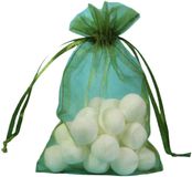 Merkloos / Sans marque Mosgroen organza zakje – 15×23 cm – 25 st – Organza