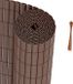 Écran de jardin auto-suffisant 1,0 x 5 m en PVC pour la vie privée – Clôture de jardin et écran de balcon – Marron