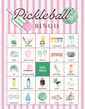 Pickleball Bingo: 32 Player Pickleball Themed Party Games Club Socials, Pickleball activities for kids, National Pickleball Day workshop activity