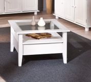 Interlink Provence Koffietafel Vierkant 75x75x45cm Wit Glas