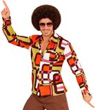 Hippie Kostuum Groovy Garry 70s Heren Shirt, Buizen Man XXL Carnaval kostuum Verkleedkleding
