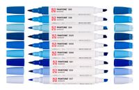 Talens Pantone marker set 9 stuk(s) Beitel/penseelpunt Blauw