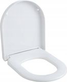 Ramm WC-zitting, compatibel met Roca Meridian Compacto, antibacterieel kunststof, metalen scharnier