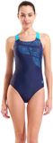 Arena Dames zwempak uit 1 stuk Lace Solid marineblauw/turquoise