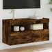 Maison Exclusive - Meuble TV avec éclairage LED, chêne fumé, 80x30x40 cm