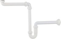 KIRCHHOFF PP ruimtebesparende sifon, 1 1/4" x 32 mm, voor wastafel
