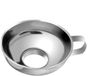 Sans marque Entonnoir de conserve Inox - Entonnoir de cuisine - Préparation des aliments - Avec poignée - 14 cm - Argenté