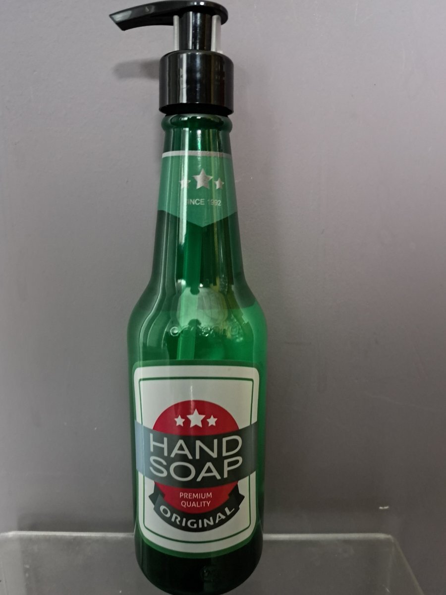 ACCENTRA bierfles handzeep 330 ml- grappig geschenk - kado kerst - vader dag - verjaardag - leuk geschenk voor mannen
