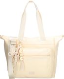Charm London Seoul Laptoptas - 15.6 Inch - Werktas - Schoudertas - Nylon - Laptopvak - Reistas - Lichtgewicht - Schooltas - Crème