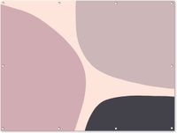 Poster de jardin - Design abstrait pastel - 160x120 cm - Poster extérieur