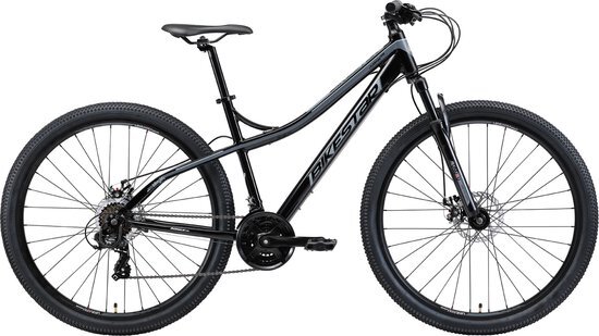 bikestar hardtail MTB, alu, 29 inch, 21 speed, zwart/grijs