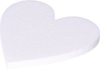 Bellatio Design Piepschuim hartje - Dia 10 cm - Wit