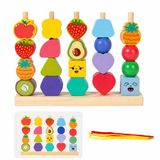 BOECKIE Montessori Fruitsorteerspel - Houten Educatief Speelgoed