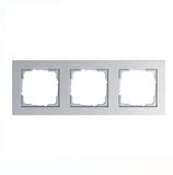Gira E2 Afdekraam 3-voudig - Aluminium mat